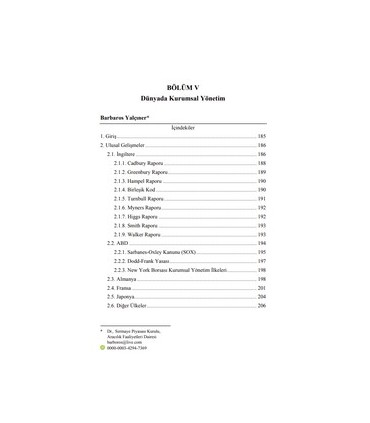 Dünyada Kurumsal Yönetim